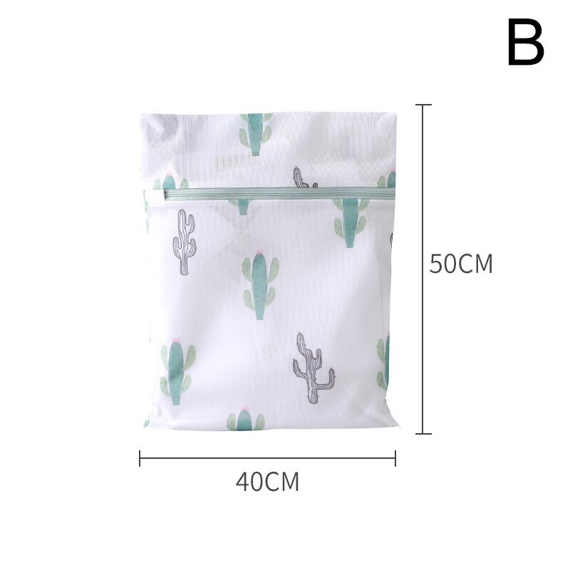 1PC Durable Laundry Mesh Clothes Washing Bags Cactus Bra Underwear Laundry Bags Travel Storage Bags: B