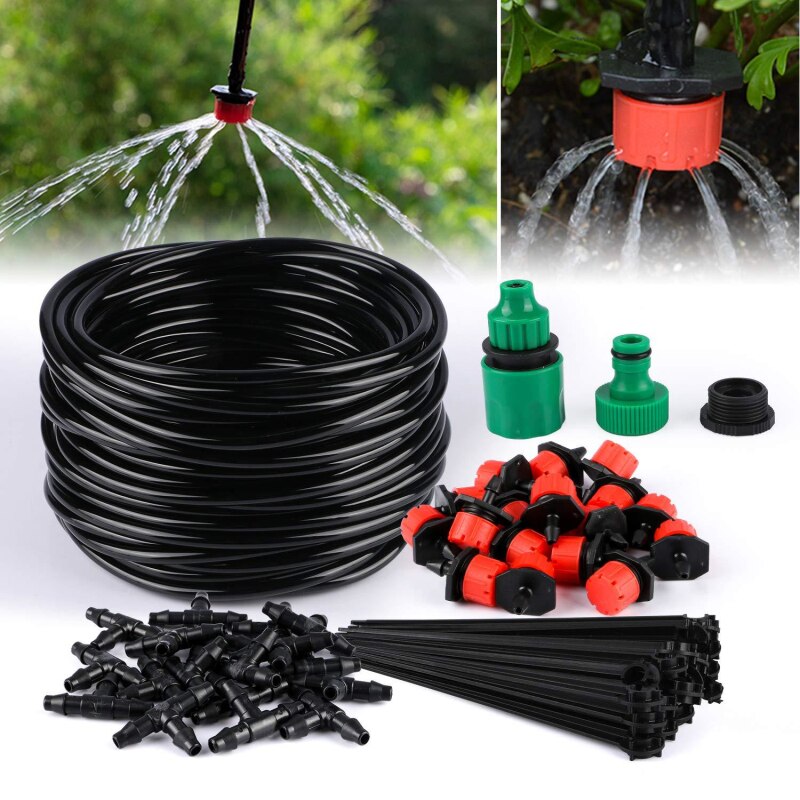 5/10/25m Automatic Micro Drip Irrigation System Garden Irrigation Spray Self Watering Kit With Adjustable Dripper Cooling System