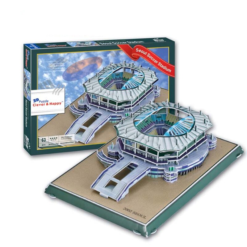 Seoul FußBall Stadion 3D Rätsel Korea Guangzhou Luneng Shenhua Berühmte Bereich EPS 63 Stck für FußBall Fans freundlicher: Seoul