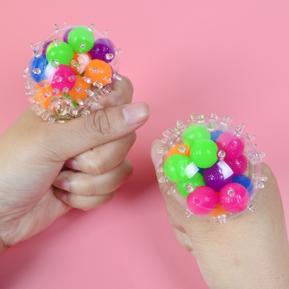 3 sztuk/zestaw śmieszne zabawki antystresowe kratka wentylacyjna piłka dekompresji zabawki dekompresji zabawki kulki winogron zmniejszyć ciśnienie piłki ręcznie zabawka prządka