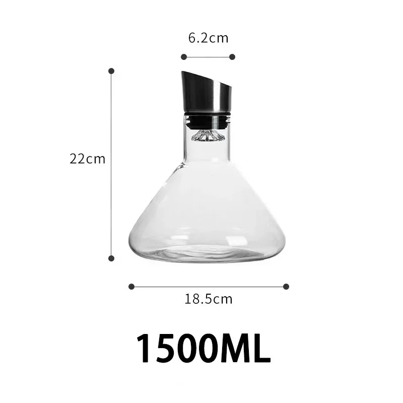 European Iceberg Waterfall Wine Decanter Transparent Lead-Free Crystal Glass Wine Dispenser Barware Quick Decanters: Fluorescent Green