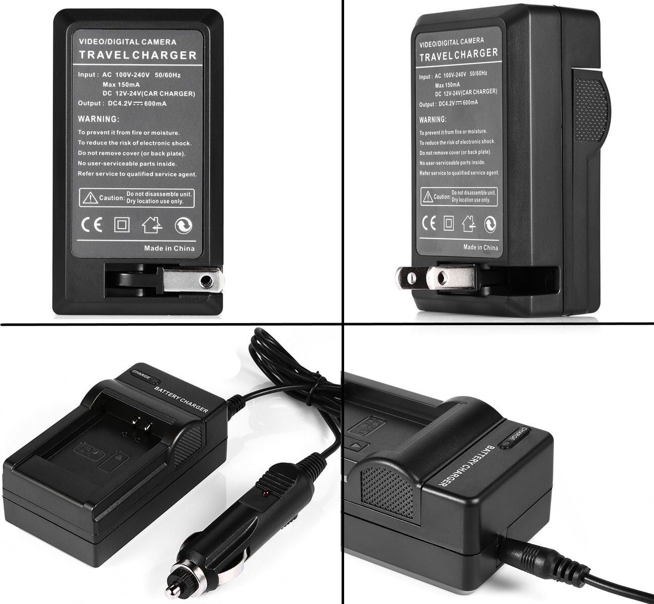Battery Charger for Panasonic CGR-DU06, CGA-DU07, CGA-DU12, CGA-DU14, CGA-DU21, CGA-DU21A, CGA-DU21A/1B, CGA-DU21E/1B