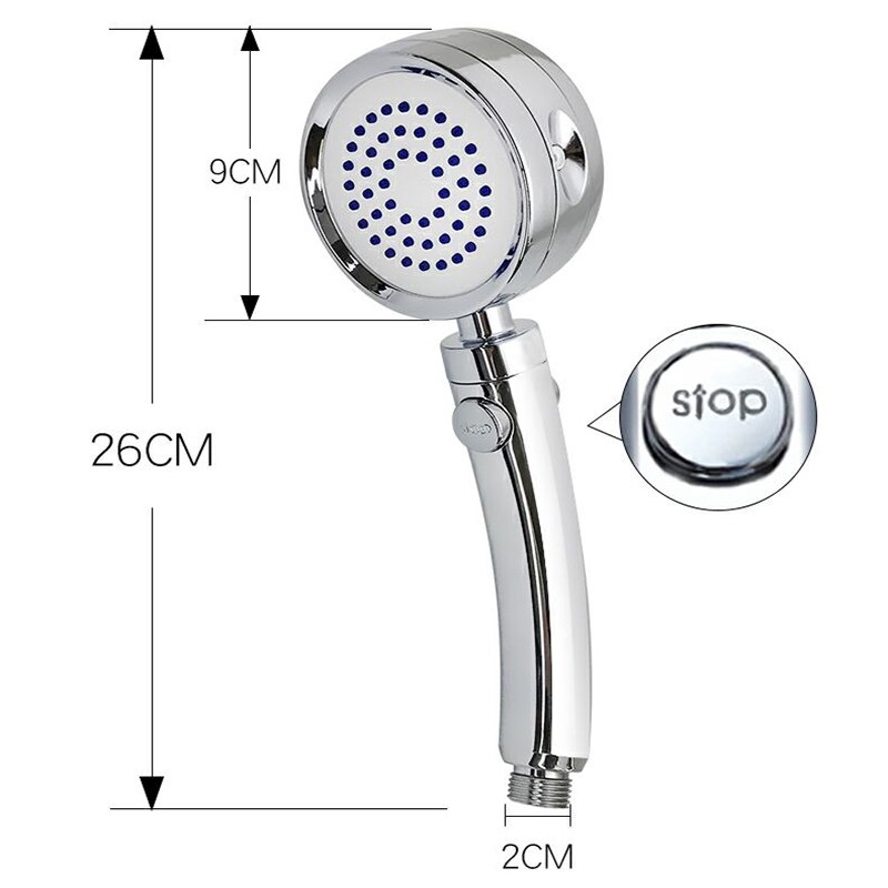 Soffione doccia portatile ad alta pressione 5 funzioni doccia regolabile con interruttore di pausa in poi/spento filtro rimovibile