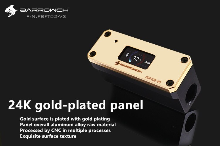 Barrow Flussmeter OLED - Schwarz Für PC Wasserkühlung