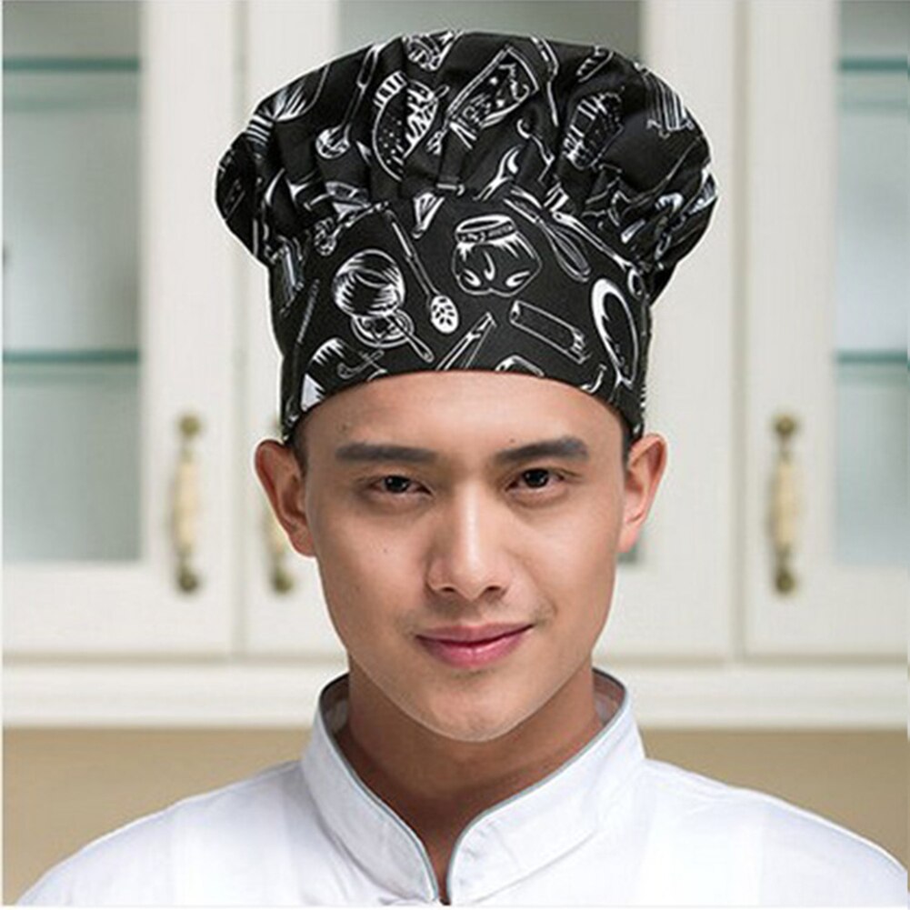 réglable Chef chapeau hommes femmes traiteur casquette de cuisine cuisine élastique plissé casquette de travail cuisine cuisinière chapeau Chef chapeau