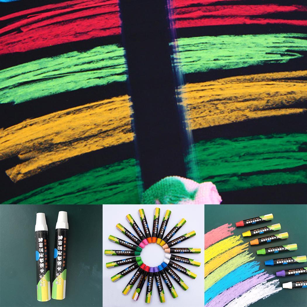 Dust-free Water-based Chalk Non-Toxic Chalk for School Kindergarten Home White, Multicolor