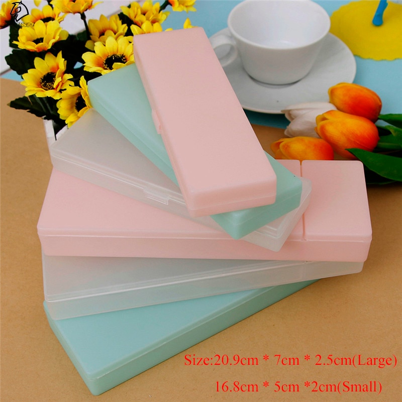 Leuke etui Pen Box Transparante PP Plastic Etui Voor Kinderen Mooie Kantoor Schoolbenodigdheden Materialen