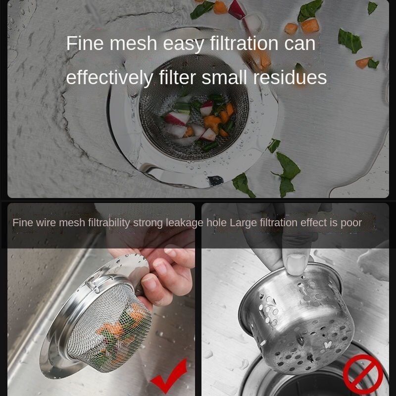 Rvs Spoelbak Filter Aanrecht Anti-Blocking Sink Sink Wastafel Lek Riool Hair Filter Keuken Gereedschap Mesh zeef