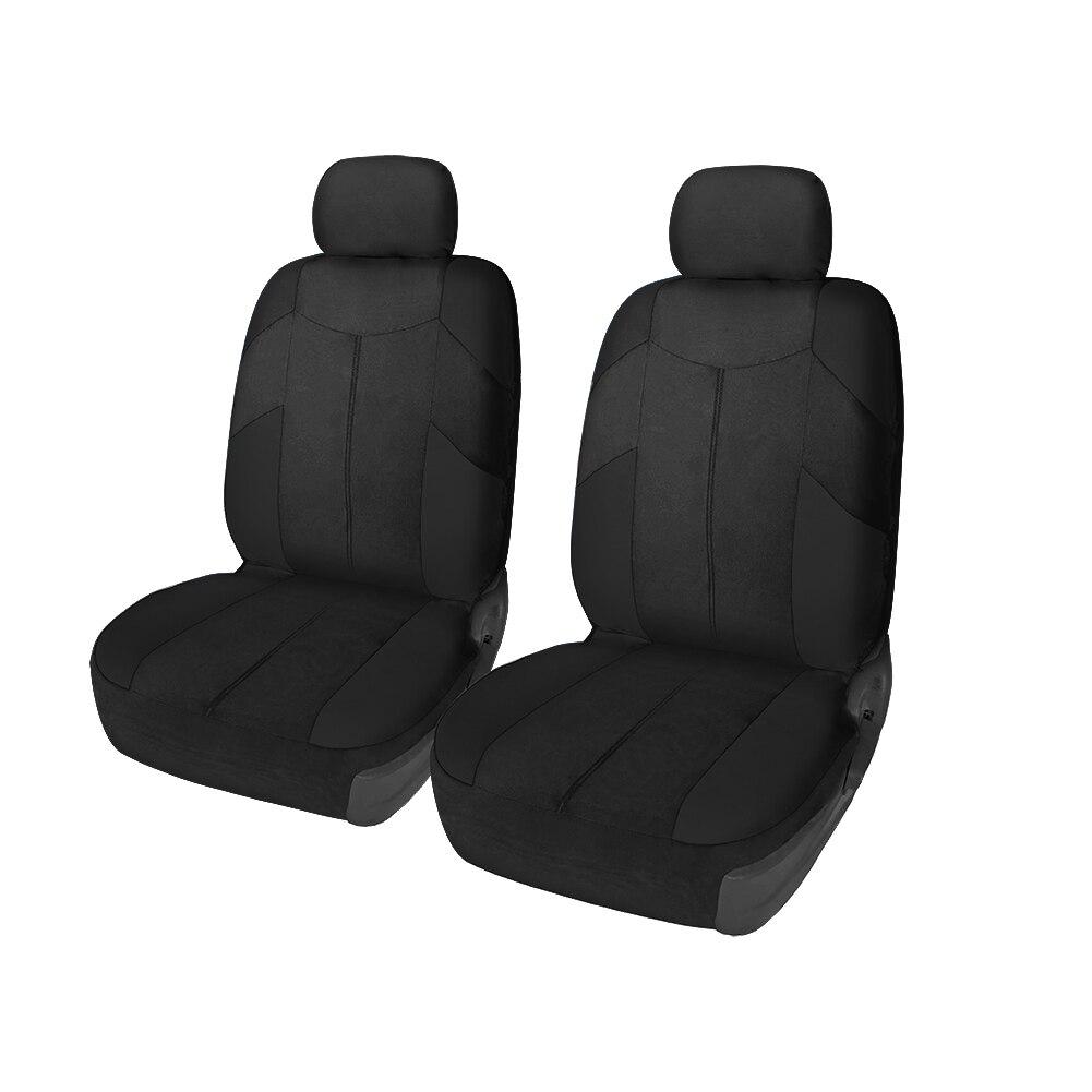 Universal Auto Sitzbezüge Vollen Satz Vorne Mesh Tuch für Lkw Limousine Innen 9 stücke Dekoration Zubehör Automobil Protektoren: Black fronts