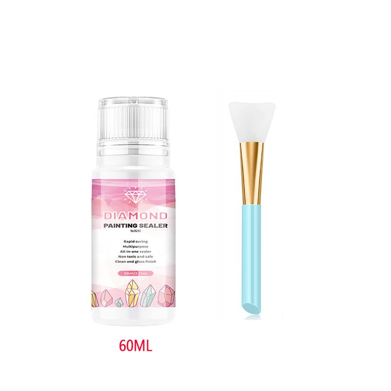 120ML Diamond Painting Sealer 5D Diamond Painting Art Glue Permanent Hold & Shine Effect Sealer Diamond Painting Puzzle: transparent