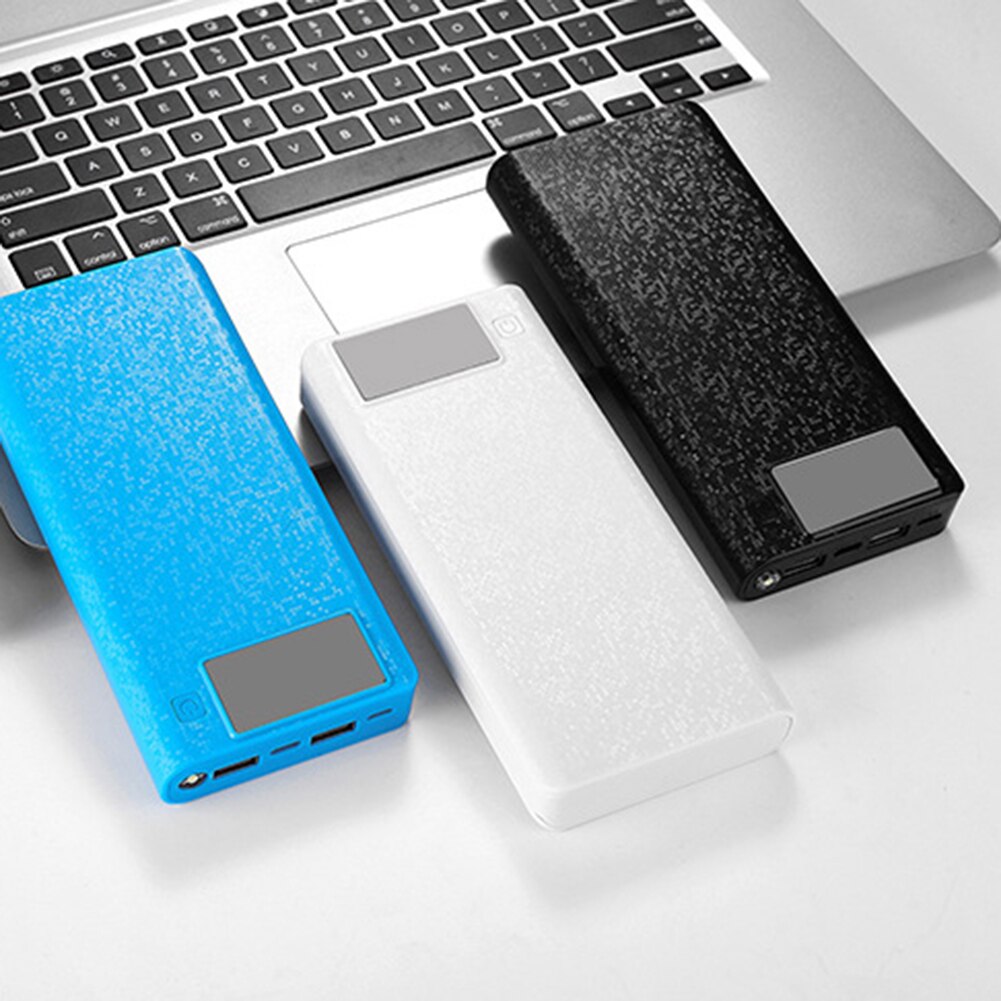 Powerbank-deksel bærbart 18650 batterilader usb type-c lcd display gjør-det-selv mobil powerbank-etui powerbank-etui