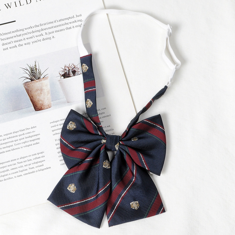 Pajarita a rayas de estilo japonés JK para niñas, uniforme escolar para niñas, Corbatas de mariposa coreanas para Cosplay: Azul cielo