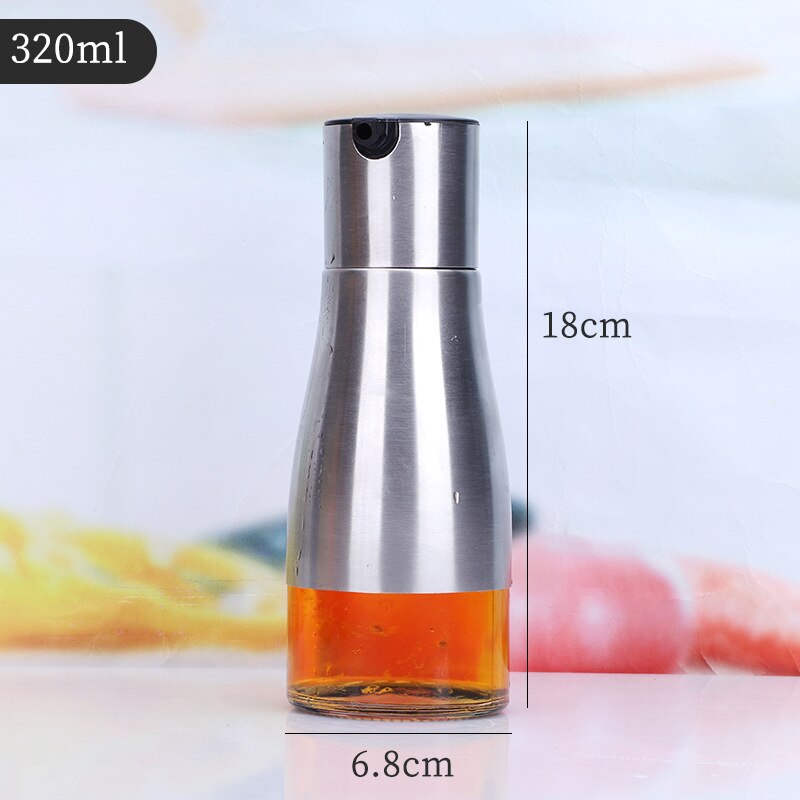 Stainless steel oil can household containment leak proof glass bottles of sesame oil seasoning soy sauce vinegar bottle bottle: Default Title