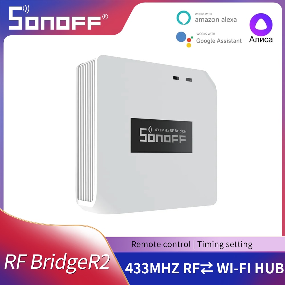 Sonoff – passerelle sans fil RF Bridge R2, 433MHz, Module d&#39;automatisation pour maison connectée, avec WIFI HUB RF, réglage de la minuterie: RF Bridge R2