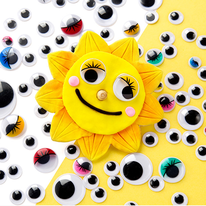 100 uds/200 Uds. Ojos de malabares autoadhesivos para manualidades de álbum de recortes DIY proyectos accesorios para muñecas ojos juguetes hechos a mano GYH