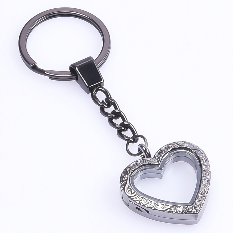 Llavero con medallón de corazones, Llaveros de cristal Para Mujer, colgante de corazón, medallones flotantes, llavero magnético, de Metal Para amigos