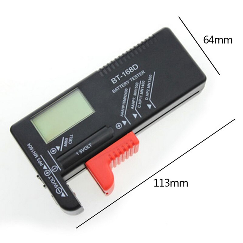 Digital Lithium Battery Capacity Tester Checkered Load Display Check AAA AA Button Cell Universal Test Battery Monitor: 2