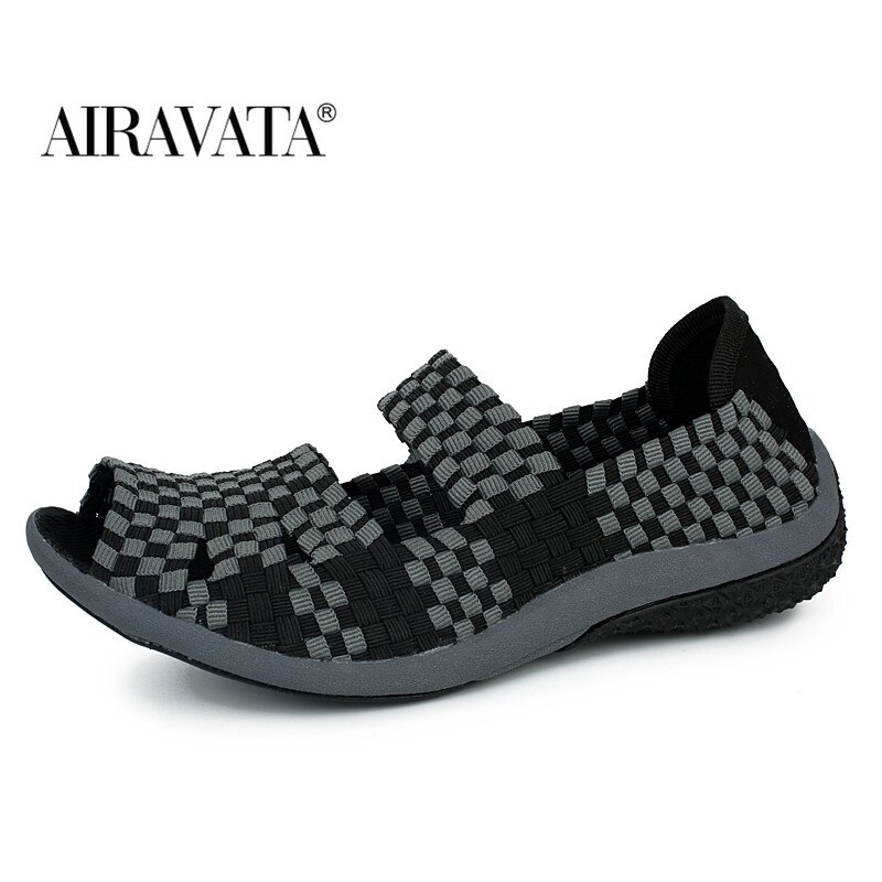 Sneakers for Women Open-toe Casual Shoes Flatform Loafers Outdoor Soft Light Weight Walking Shoes: Black / 35
