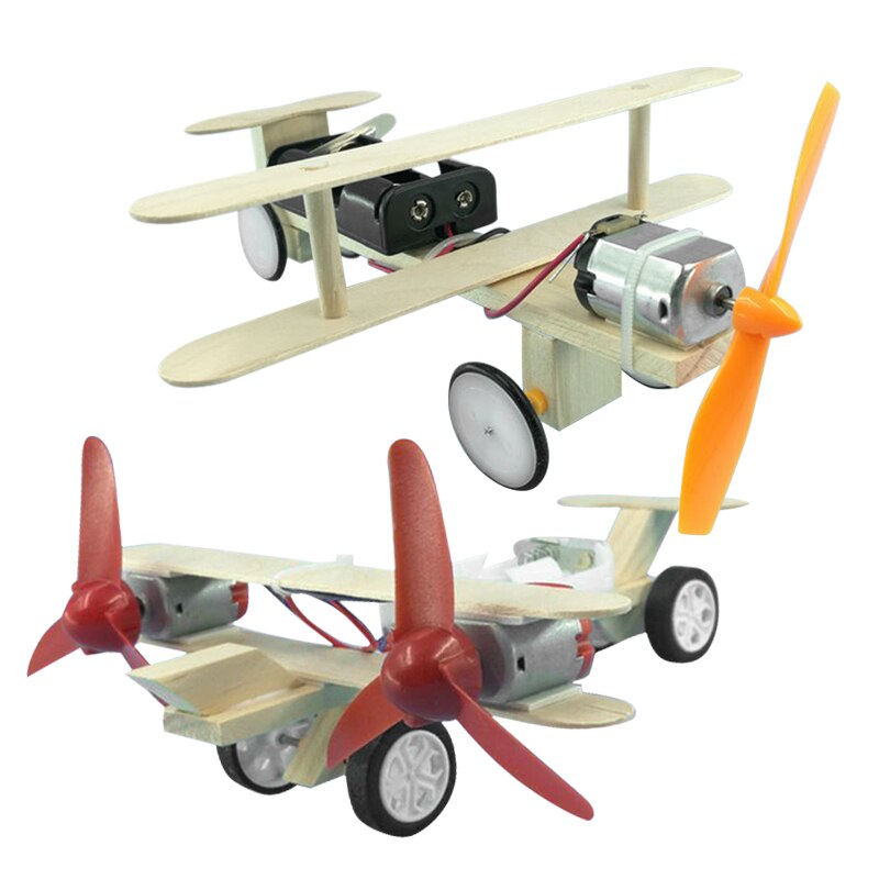 Unisex Wooden DIY Puzzles Airplane Aducational Toy For Baby Boy Students Handmade Model Glider Kit 1 Set Craft Toys