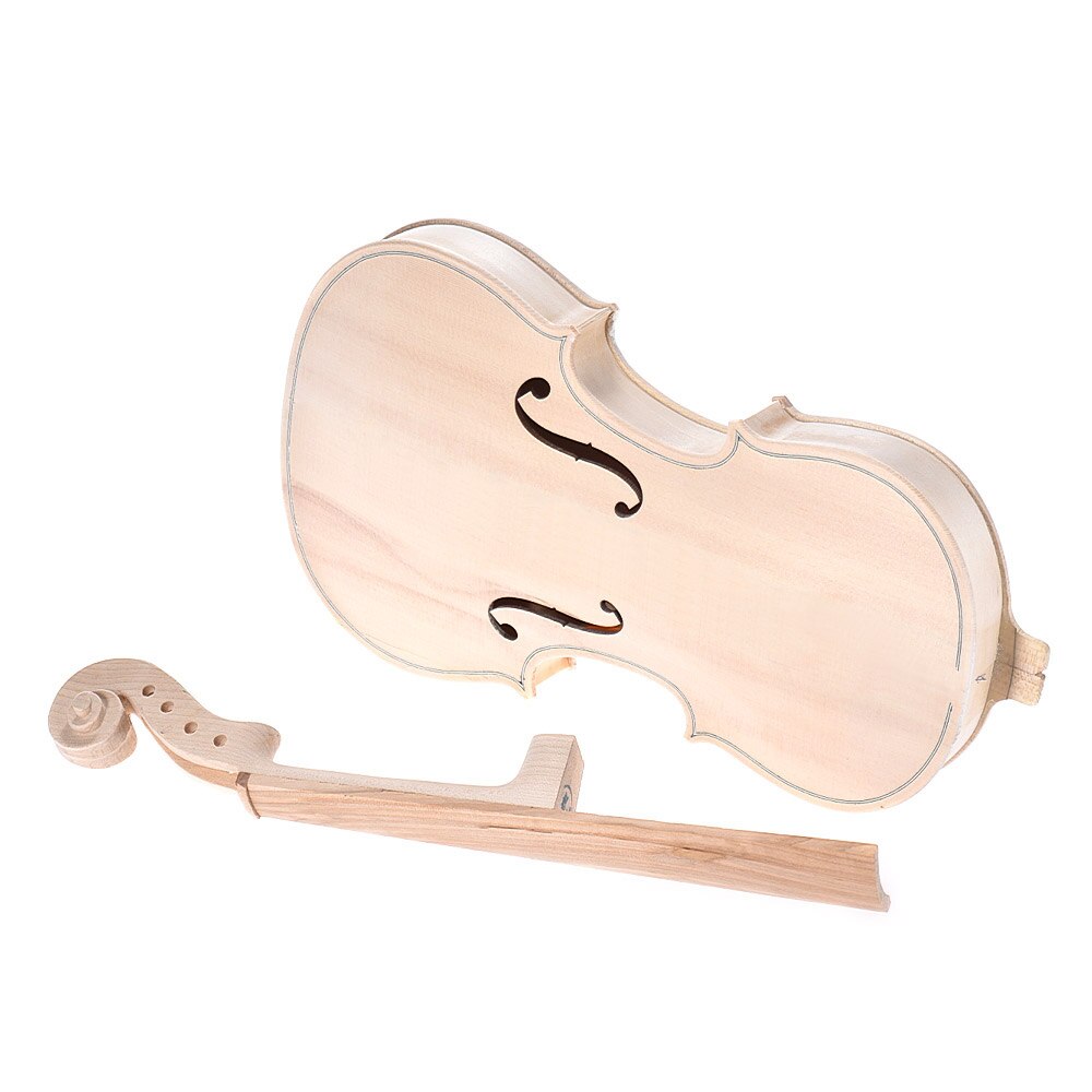 High Qulity 4/4 Full Size DIY Violin Kit Natural Solid Wood Acoustic Violin Fiddle Kit with EQ Spruce Top Maple Neck Fingerboard