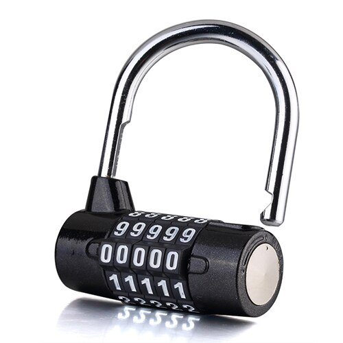 Escape Room Lock Password Letter Digit Metal Padlock Combination Puzzle Wide Shackle Escapement Time GENTENLY: 5-digit padlock