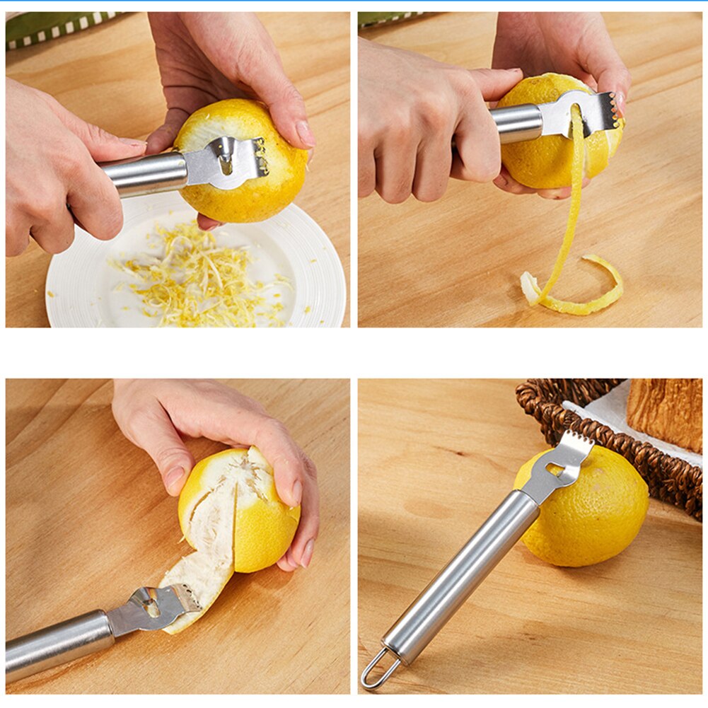 Stainless Steel Fruit Citrus Lemon Peeler Cutter Slicer Grater Kitchen Gadget Fruit &amp; Vegetable Tools