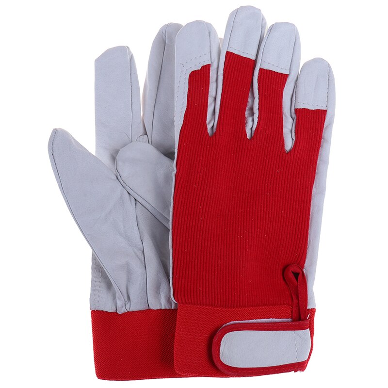 1 paar antistatische handschoenen, werkhandschoenen voor monteurs, leren lasjas, zware industriële handschoen, veiligheidshandschoen voor sport.: Rood