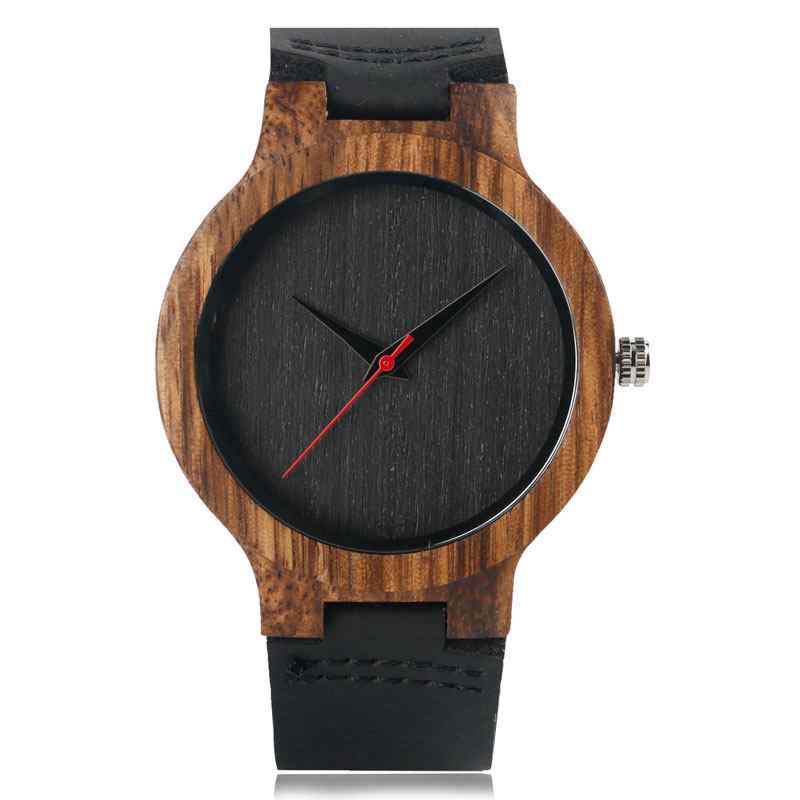 Fulde naturlige træ mandlige ure håndlavede bambus roman mænd kvinder træ armbånd kvarts armbåndsur reloj de madera: 4