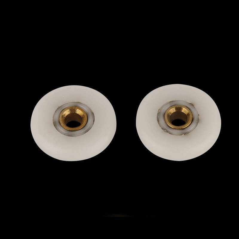 Sujetadores de rodamiento para baño, 8 unids/lote de 23mm/25mm de diámetro, corredor de puerta de ducha deslizante, polea de rodillo, distancia de agujero de 5mm