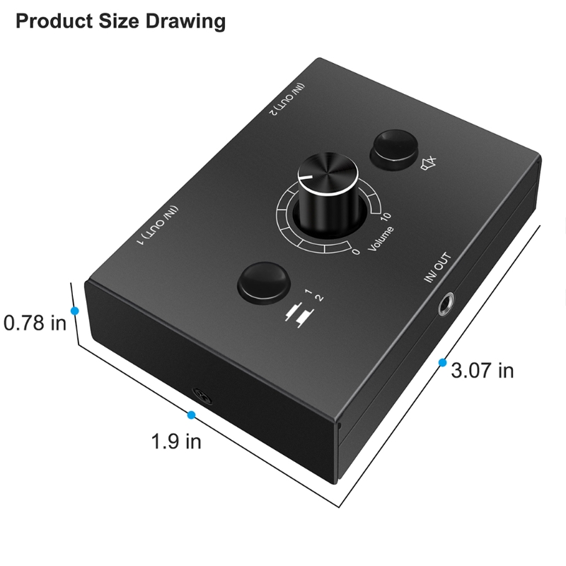 Commutateur de casque d&#39;écoute 3.5mm, commutateur bidirectionnel, amplificateur 1 en 2 sorties/2 en 1