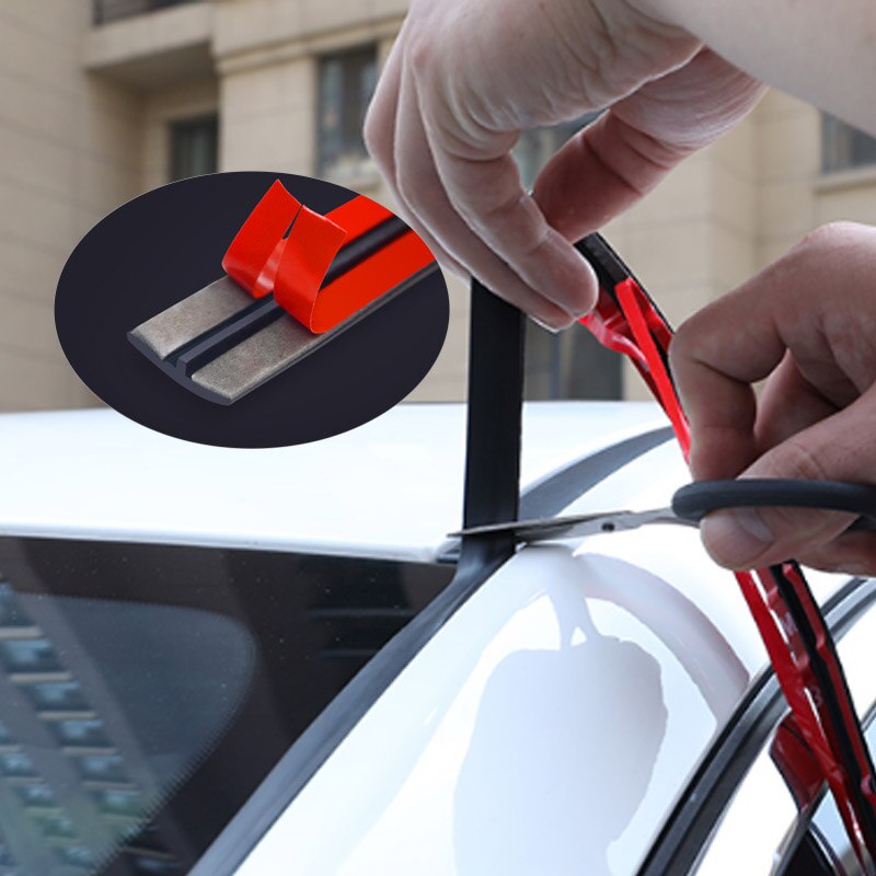 14mm/19mm Car Styling Window Rubber Stickers Car Front Rear Windshield Sticker Sunroof Triangular Window Sealed Strips Seal Trim
