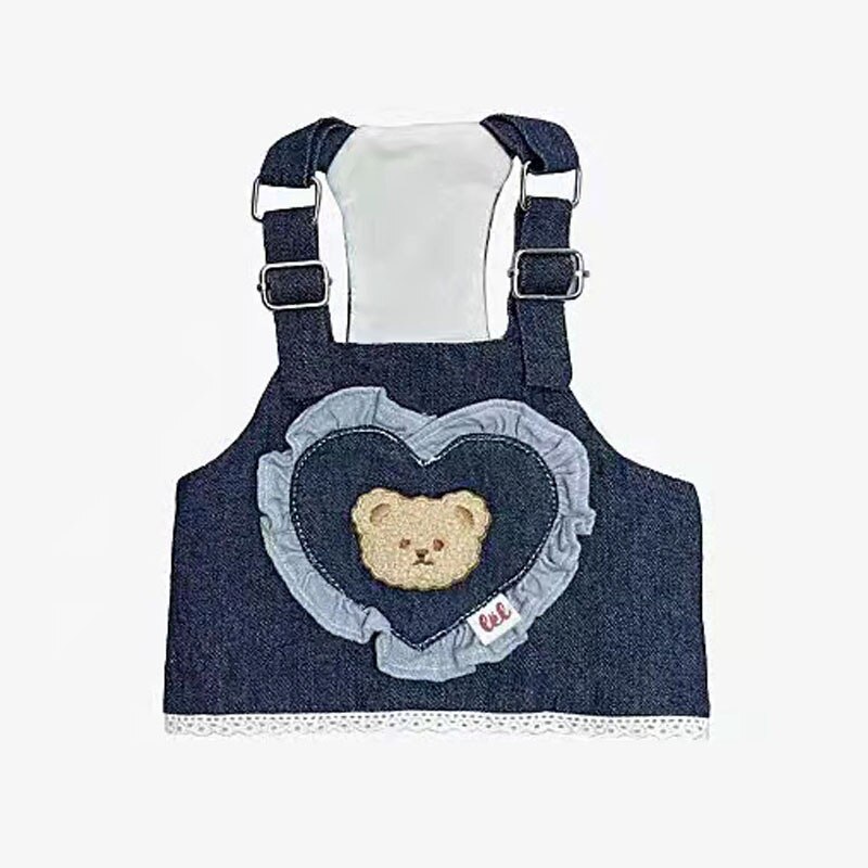 Pet Kleding Leuke Denim Bretels Hond Vest Zomer Hond Kleren Teddybeer Kleine Hond Kat Rok Puppy Chihuahua Yorkshire Hond hoed: Skirt / Xxxl