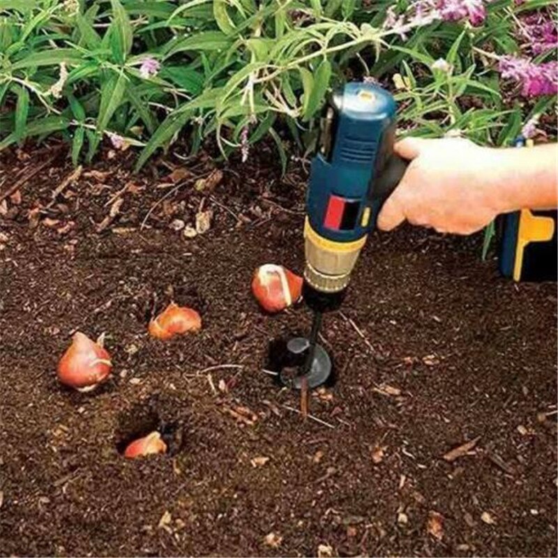 Garden Auger Spiral drill Roto flowerpot Bulb Tree HEXAGONAL drill auger Garden Gardening Bedding Hole Planting Excavator Tool