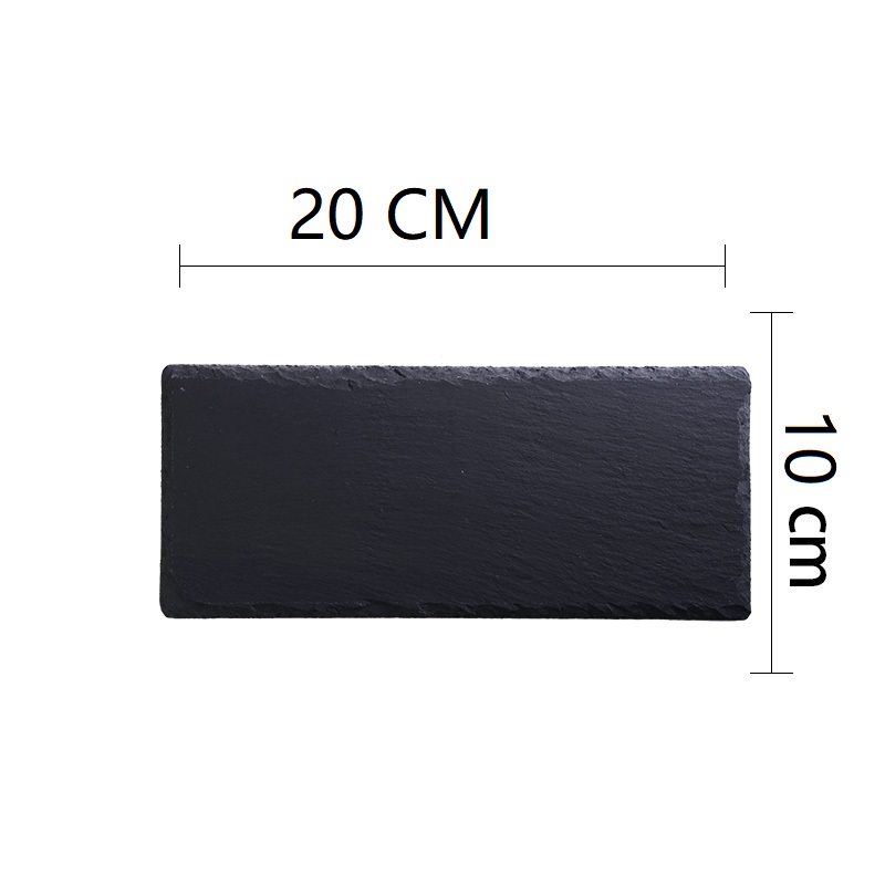 Black Natural Stone Plate Cutting Board Steak Posing Ornaments Photography Decoration Sushi Food Photo Background Shooting Props: Camel Color