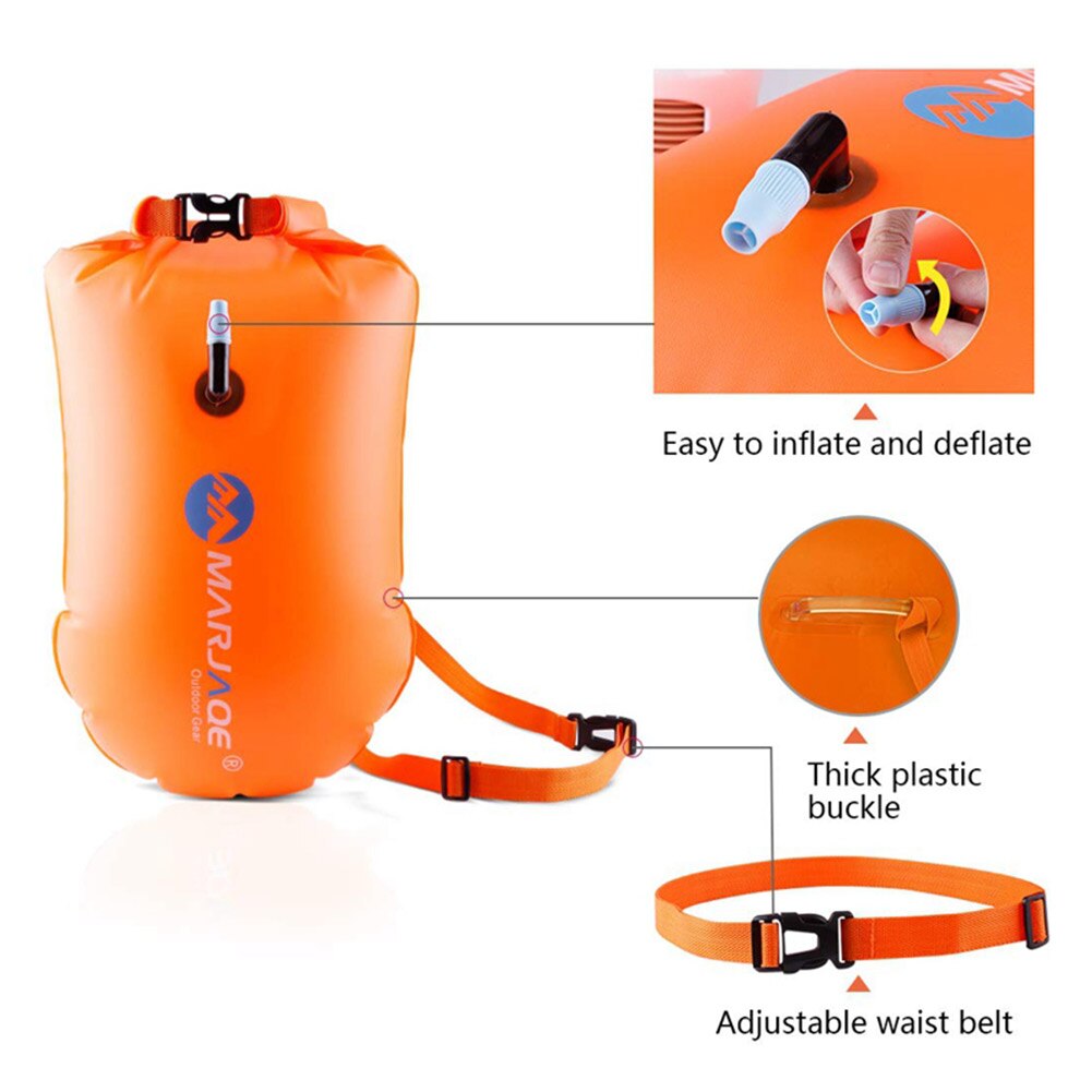 Swim Float Premium Waterdichte Opblaasbare Dry Bag Zwemmen Boei Voor Open Water Zwemmers In Voorraad