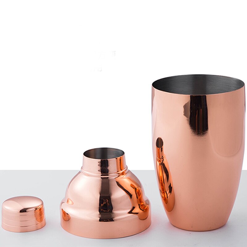550ML/750ML Cocktail Shaker Mixer Stainless Steel Wine Boston Shaker Glass 400ml Bartender Drink Party Rose Gold Bar Tools