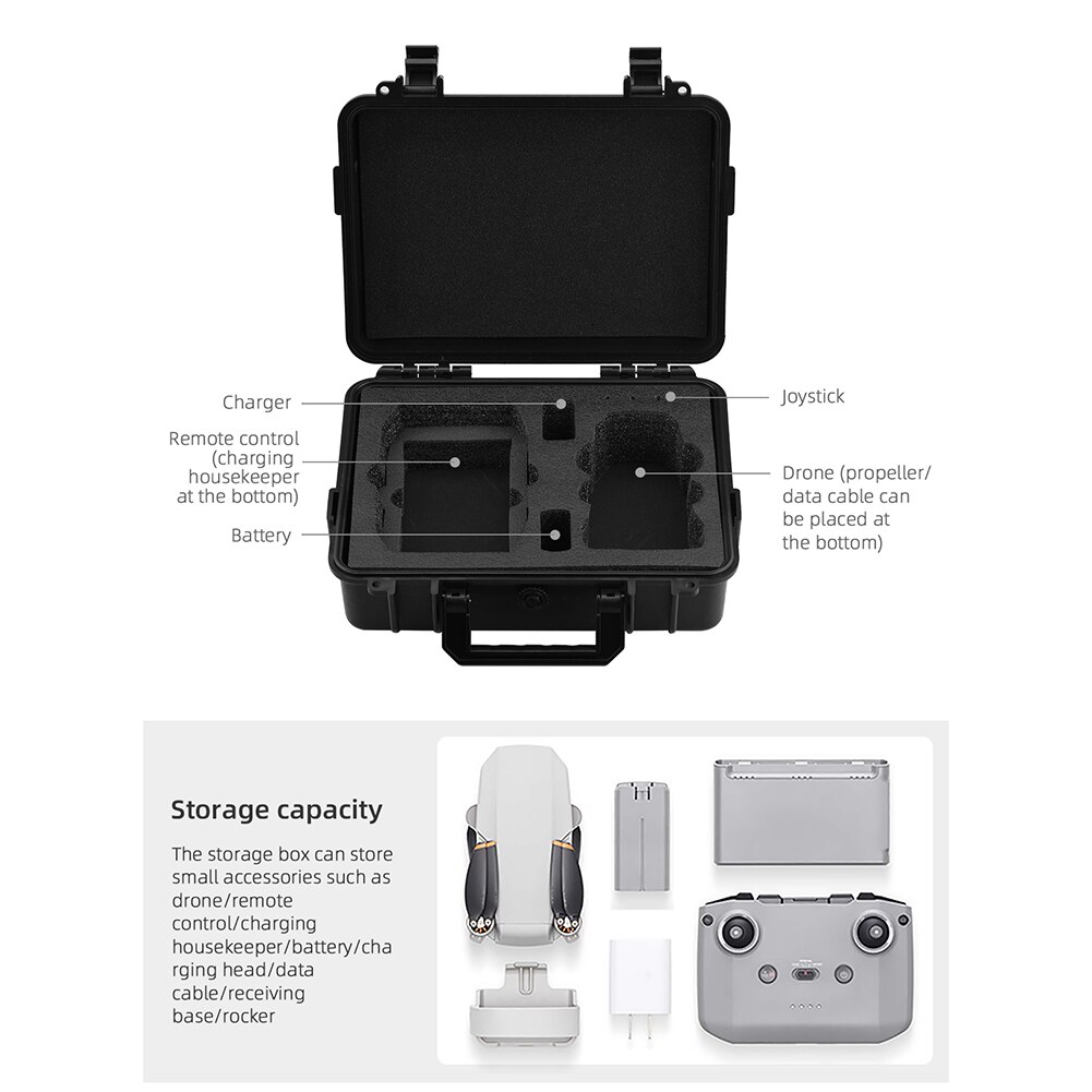 Explosieveilige Box Draagtas Voor Dji Mini 2 Grote Capaciteit Waterdichte Beschermende Hard Case Drone Accessoires