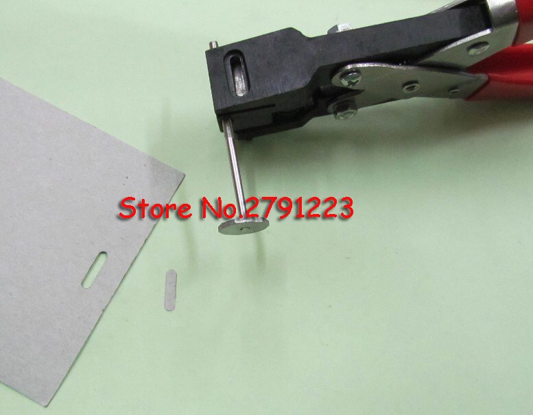 PVC Card Hand Slot Puncher Hole Punch PVC Tag Office 3*13mm flat hole