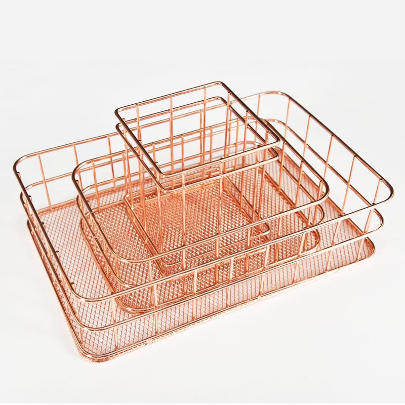 Organizer per ufficio in metallo Mesh scatola di immagazzinaggio