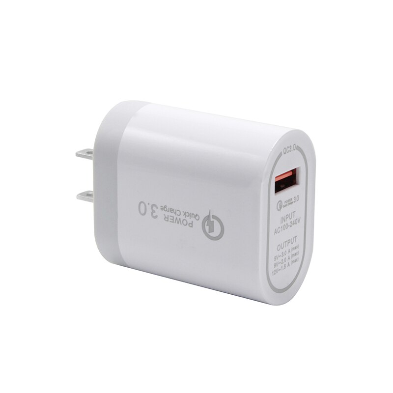 18 W Universal EU/US Plug USB Quick Charge Charger Tablet Portable QC3.0 Charger Wall Speed Charging Adapter For Phone Iphone12