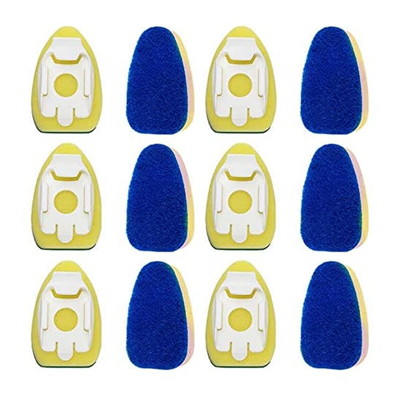 Handle Sponge Magic Sponge Washer Brush Head Kitchen Cleaning Brush Replacement Head Sponge Dish Wash Scrubber Sponge PAK55: Blue12 Sponges