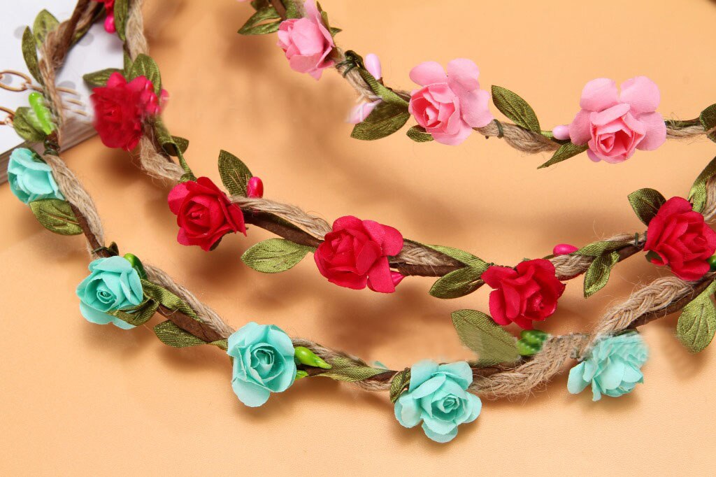 Kranser blomst hovedbeklædning hovedbånd krans karneval festhår til pigehjem indretning bryllupsfødselsdag