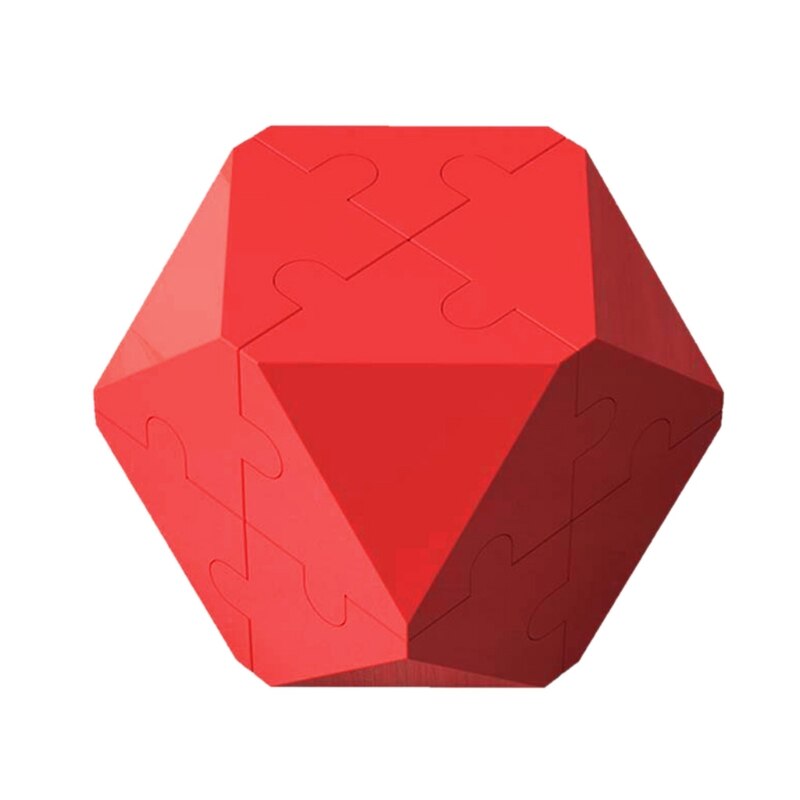 Three-dimensional Irregular Shape Magic Cube Children Puzzle Building Block Decompression Early Education Toy Kids Christmas Bir: Red