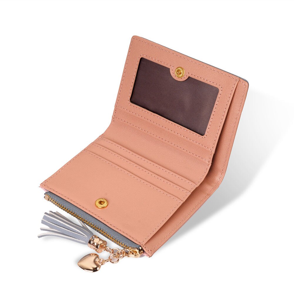 UOSC Leather Women's Wallet Cute Purse Long Zip Bag Coin Card Holder Soft Leather Phone Card Wallets Female Clutch
