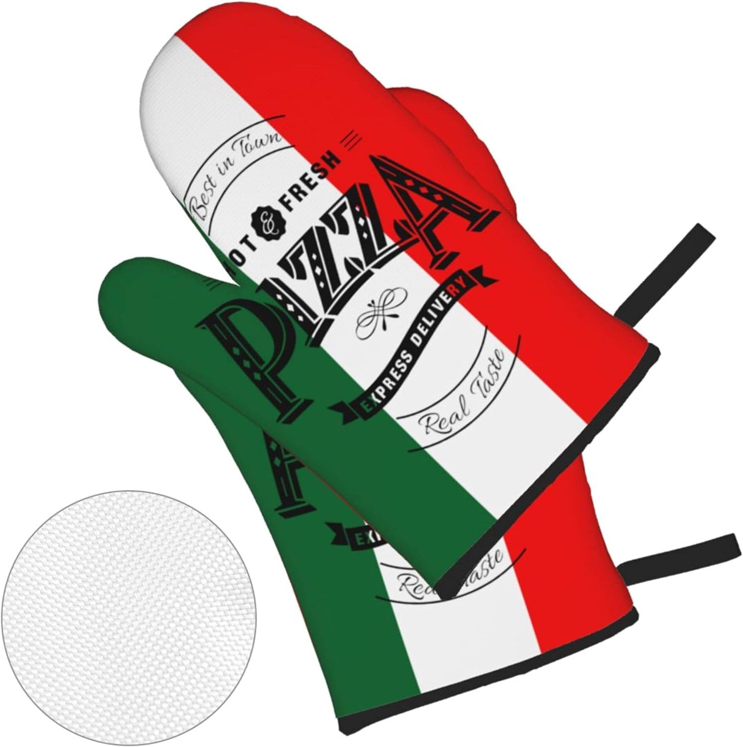Italiaanse Vlag Pizza Oven Wanten 2 Stuks Keuken Oven Handschoenen Paren Hittebestendig Waterdicht En Duurzaam Voor Het Koken Van Bakken Grillen