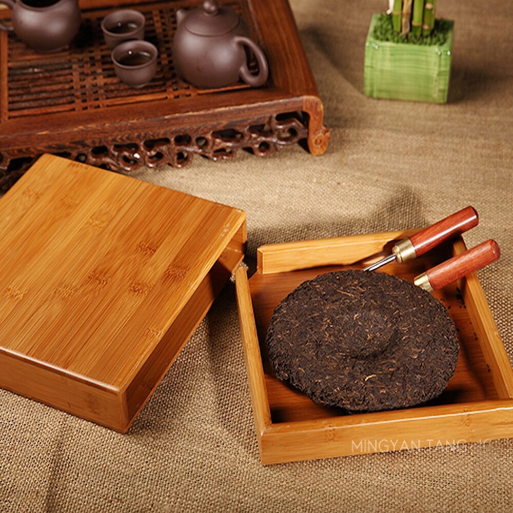 Elegante Massivholz Edelstahl Puer Tee Messer einstellen Werkzeuge nadel Tee Kegel Puerh Kuchen Sandelholz Tee-Stock dunkel Tee