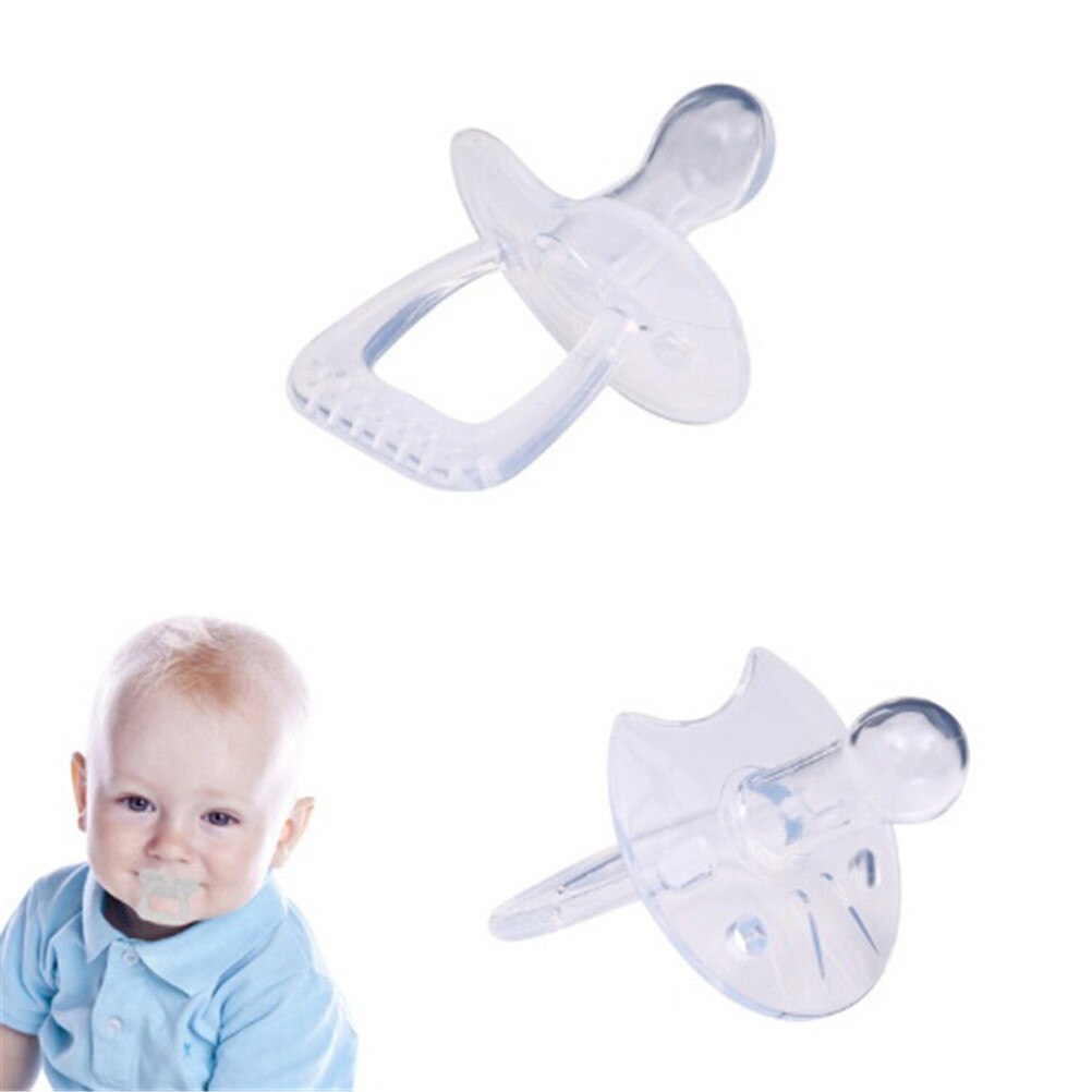 1 STKS Siliconengel Liefde Hartvorm Eenvoudige Helder Transparant Veilig Babyverzorging Baby Peuter Fopspeen Platte Ronde Tepel
