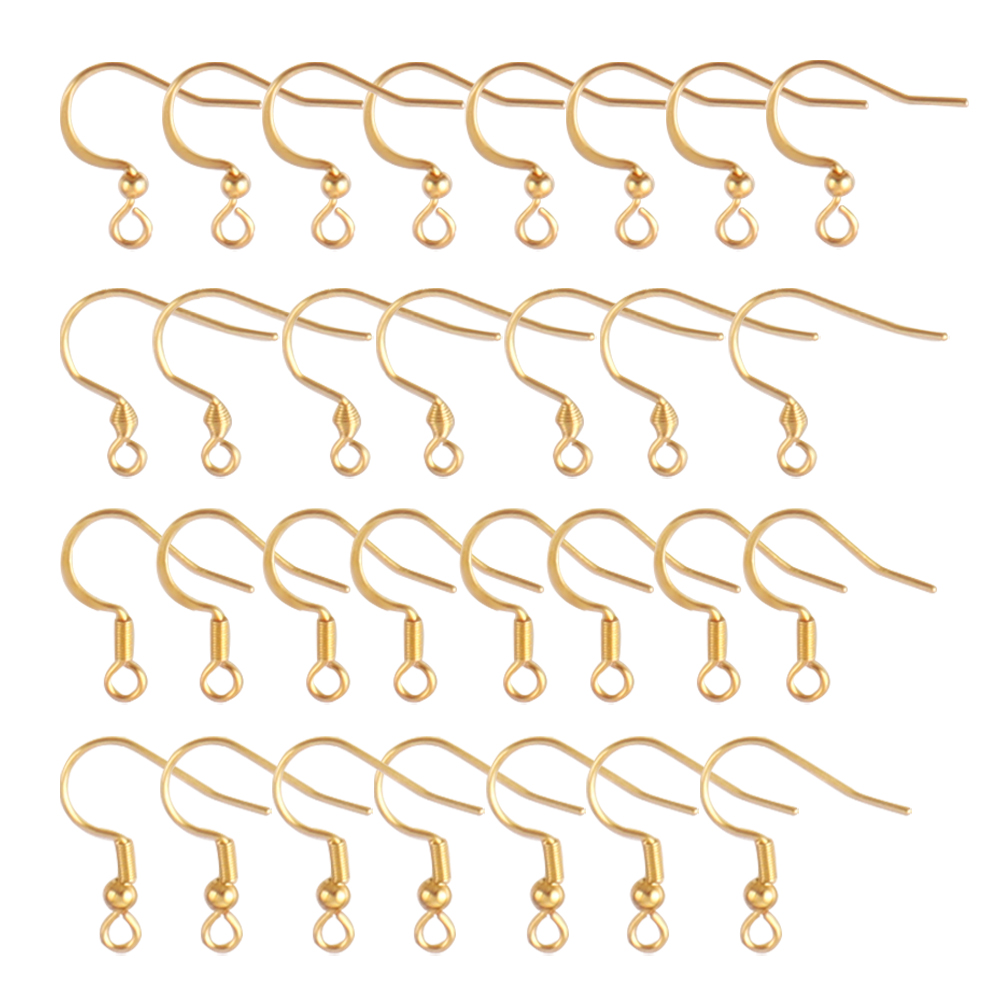 50 Stuks Roestvrij Staal Oorhaak Bevindingen Sluitingen Haken Diy Earring Supplies Accessoires Slangetje Sieraden Voor Maken Oorbel Onderdelen