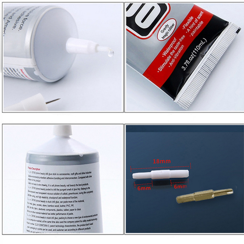2 Pcs B6000 Diy 50Ml B-6000 Multipurpose Lijm Sieraden Rhinestones Craft Fix Touch Screen Midden Frame Behuizing Glas Lijm