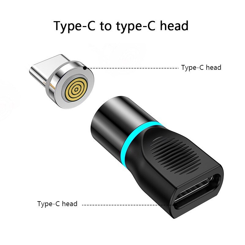 Magnetic Adapter USB-C Type-C Micro Charging Data Adapter Support Charging Plus Data Transmission To Mciro Type-c Mobile Phone